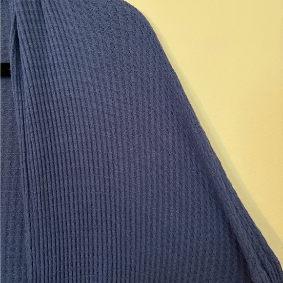 Anthropologie | Sunday in Brooklyn Blue Minnie Waffle Cardigan, Size Medium - Picture 11 of 11